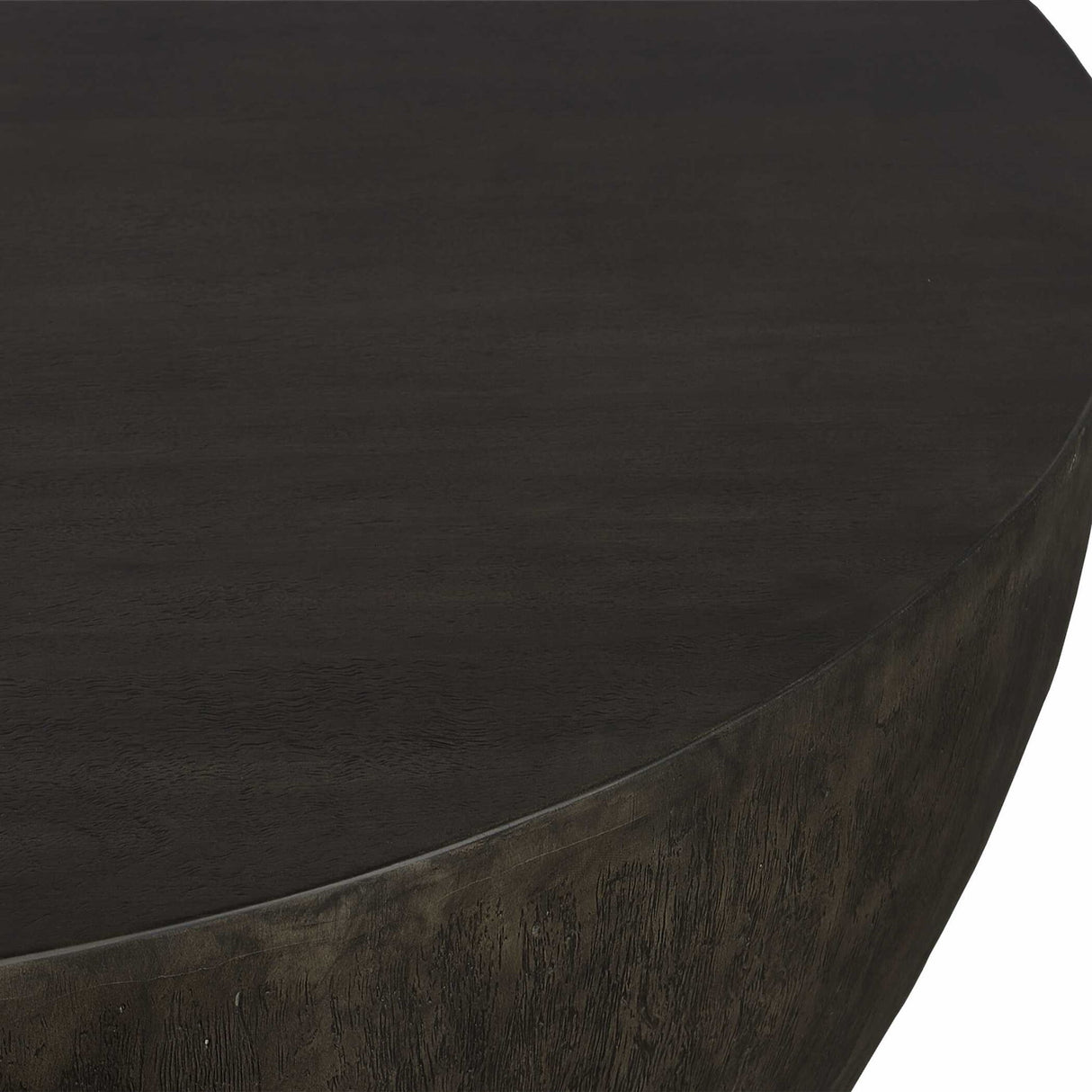 Lark - Round Wood Coffee Table - Brown, Dark