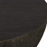 Lark - Round Wood Coffee Table - Brown, Dark