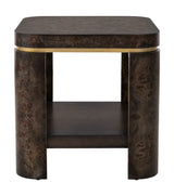 Langford - End Table - Ebony Mappa Burl