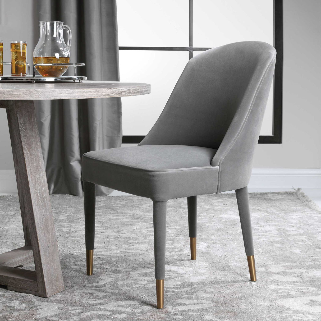 Brie - Armless Chair, Set Of 2 - Gray