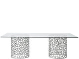 Oasis - Coral Rectangle Dining Table - Pearl Silver