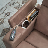 Lorrenton - Caramel - Glider Power Recliner With Audio System