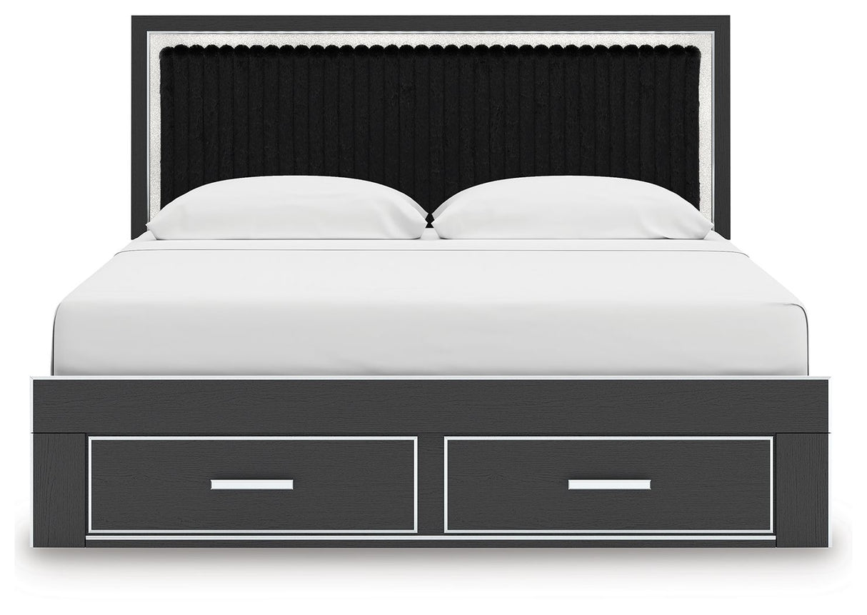 Zuraleus - Upholstered Panel Platform Storage Bed