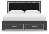 Zuraleus - Upholstered Panel Platform Storage Bed