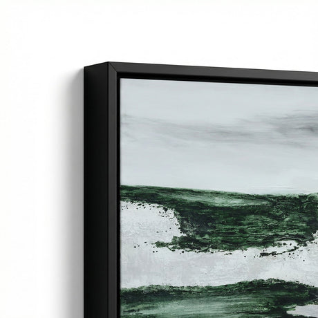 Emerald Horizon Framed Canvas - Green