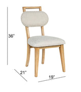Ryder - Dining Chair - Chestnut Elm / Ant Brass / Tauple Boucle