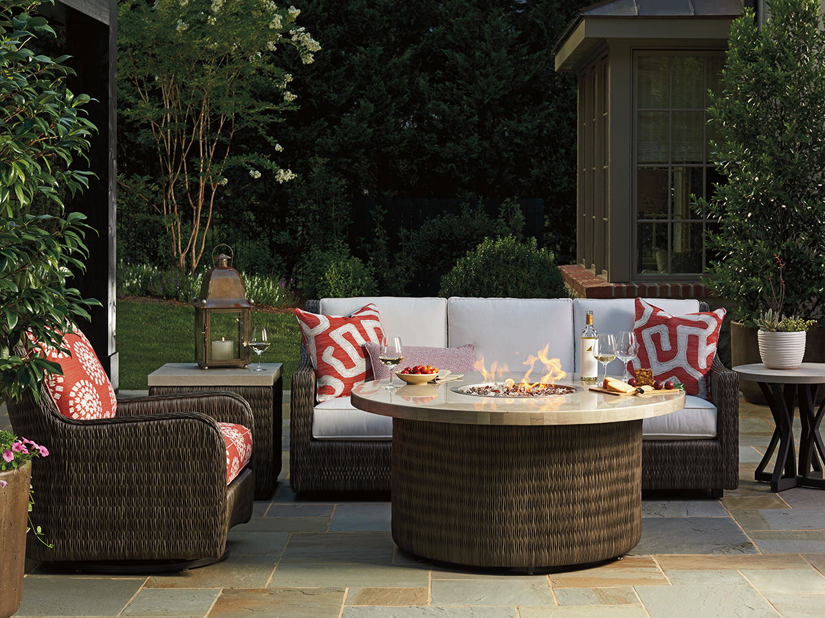 Cypress Point Ocean Terrace - Demi Sofa - Dark Gray / White