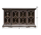 Belino - Wooden 4 Door Chest - Brown, Dark