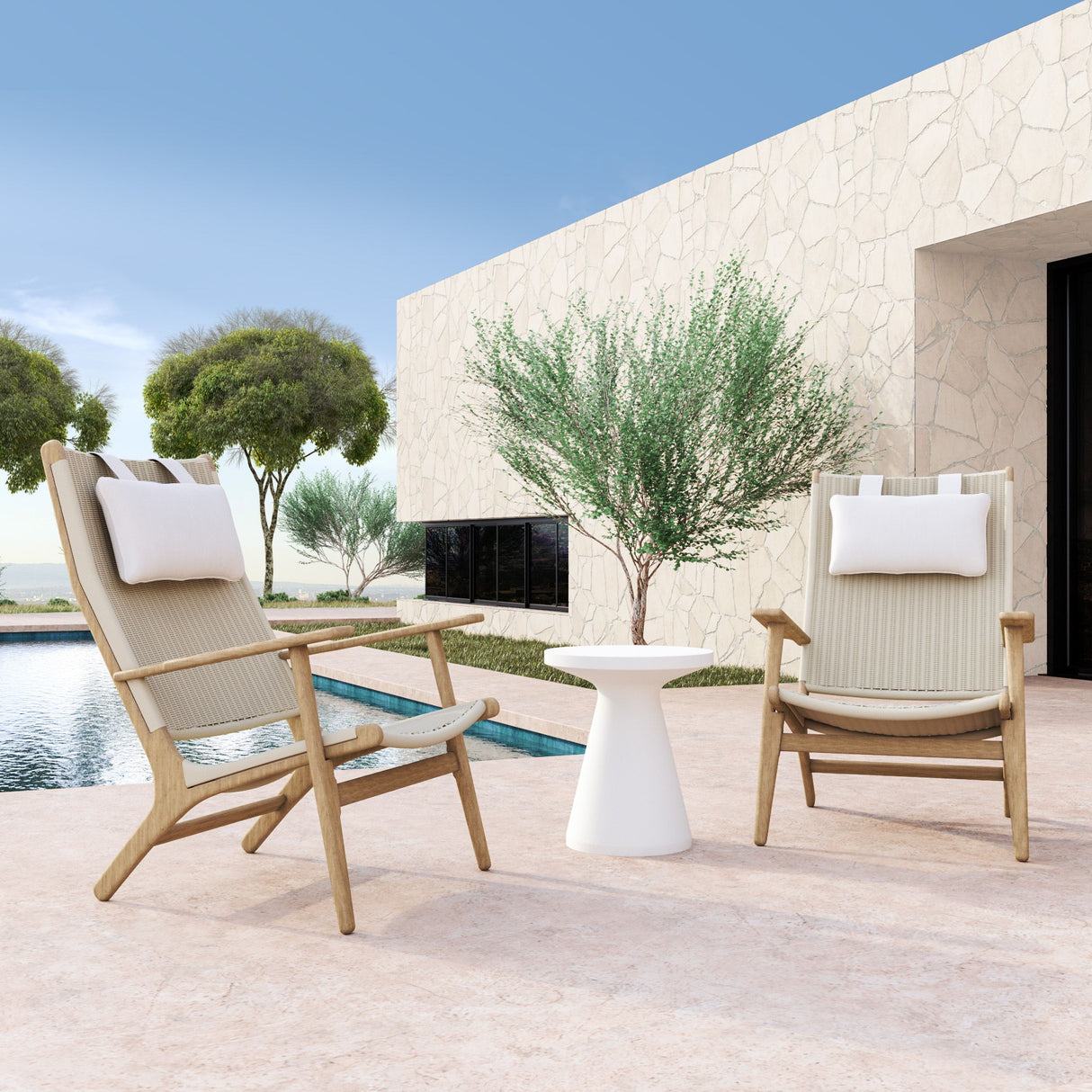 Coastal Teak - Cushionless Highback Chair - Teak
