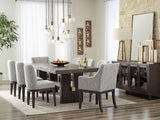 Burkhaus - Beige / Dark Brown - Dining UPH Arm Chair (Set of 2)