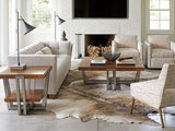 Kitano - Amani Upholstered Chair With Bright Brass Base - White