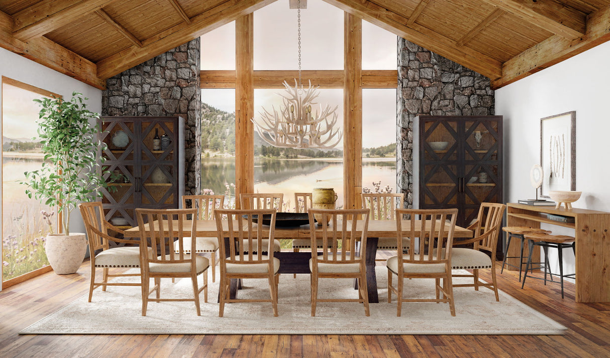Big Sky - Trestle Dining Table With 2-20" Leaves
