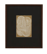 Neutral Strokes III Framed Print - Black