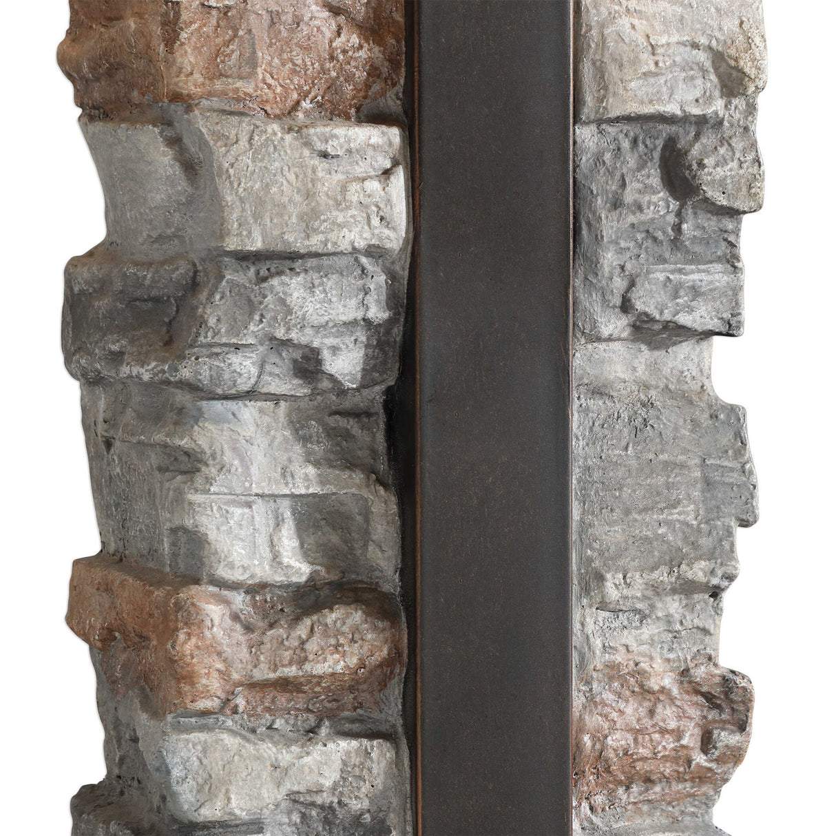 Kodiak - Stacked Stone Lamp - Beige & Gray, Dark
