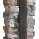 Kodiak - Stacked Stone Lamp - Beige & Gray, Dark