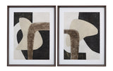 Spin Drift I Framed Print - Dark Brown / Beige