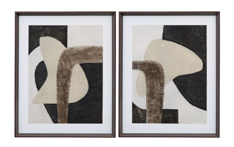 Spin Drift I Framed Print - Dark Brown / Beige