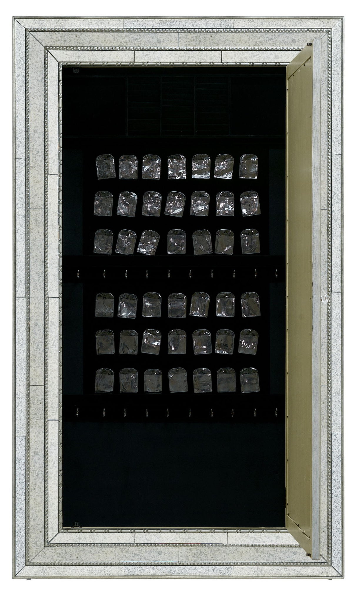 Melange - Glamour Floor Mirror With Jewelry Armoire Storage - Champagne