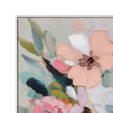 Spring Bouquet Framed Canvas - Pink