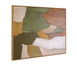 Terra Layers Framed Canvas - Brown