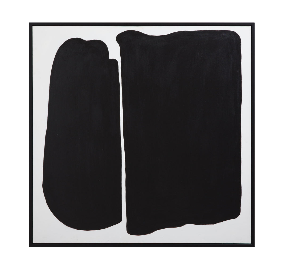 Framed Canvas Parallel Forms - Black