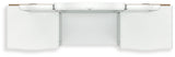 Kozlani - 3 Pc. - Vanity, Mirror And Stool - White