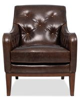 CC - Belvedere Tufted Lounge Chair - Dark Brown