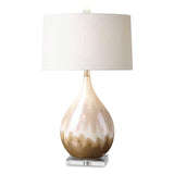 Flavian - Glazed Ceramic Lamp - Light Brown