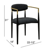 Jenson - Dining Chair - Black / Gold
