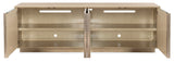 Geometry - Entertainment Console - Polished Limestone
