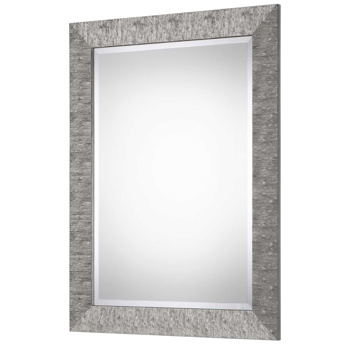 Textured Surface Mirror - Metallic Silver