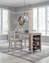Skempton - Rectangular Counter Table With Storage - White