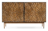 Melange - Fingerprints 2-Door Credenza - Black / Gold
