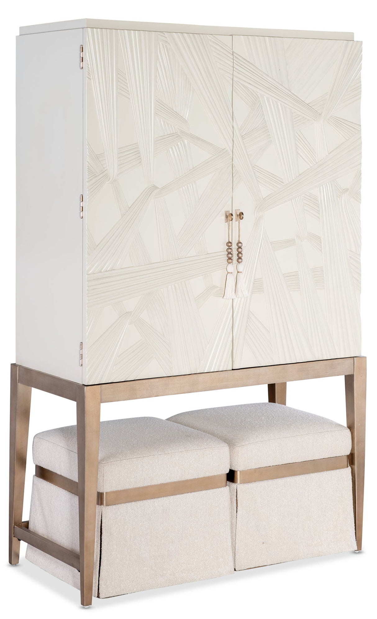 Melange - Dream Weaver Bar Cabinet - White