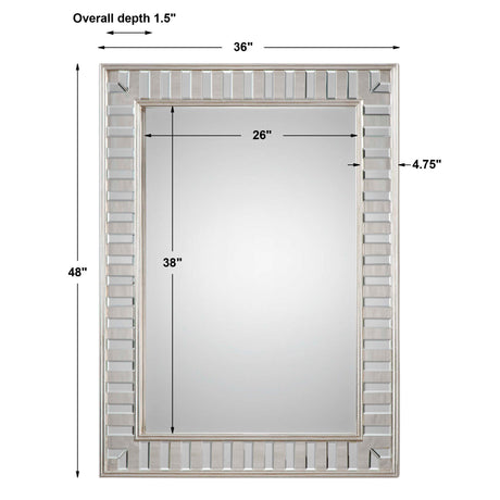 Lanester - Leaf Mirror - Silver