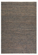 Tobais - 5 X 8 Rescued Leather & Hemp Rug - Light Brown