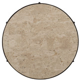 Hill Country - Luckenbach Metal And Stone End Table - Light Brown / Black