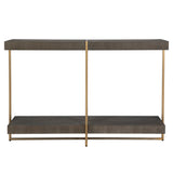 Taja - Modern Brass / Wood Console Table - Gold