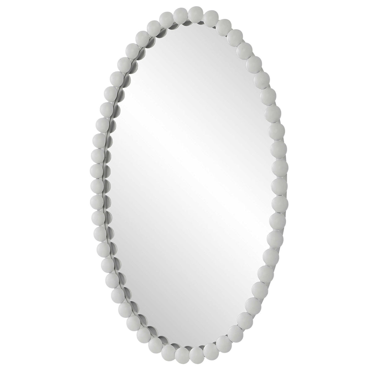 Serna - White Oval Mirror