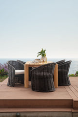 Cabo - Dining Chair - Dark Gray / White