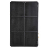Mirror With Gold Accents - Matte Black
