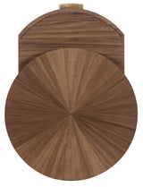 Eleana - Round Nightstand - Medium Wood