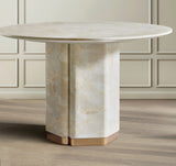Eleana - Round Dining Table - White