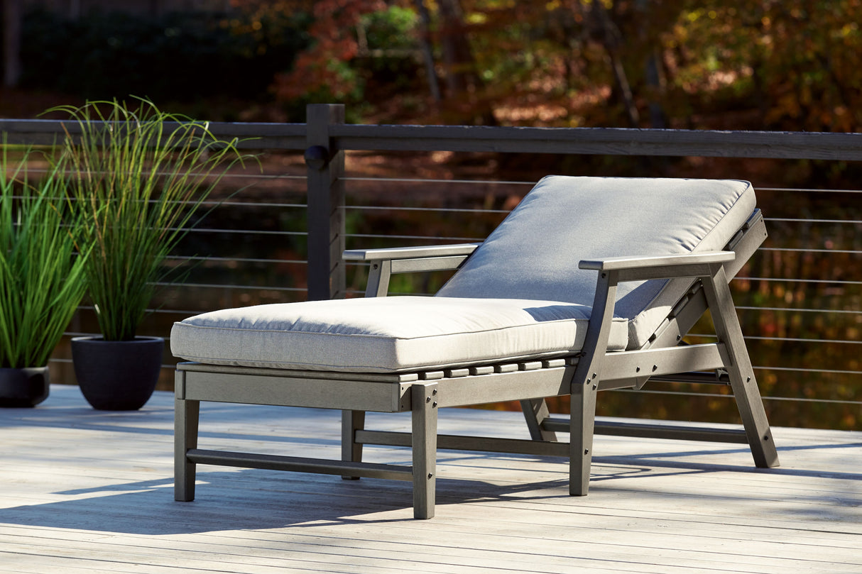 Visola - Gray - Chaise Lounge with Cushion