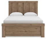 Oliandon - 3 Pc. - Queen Panel Bed, Dresser And Mirror - Light Brown