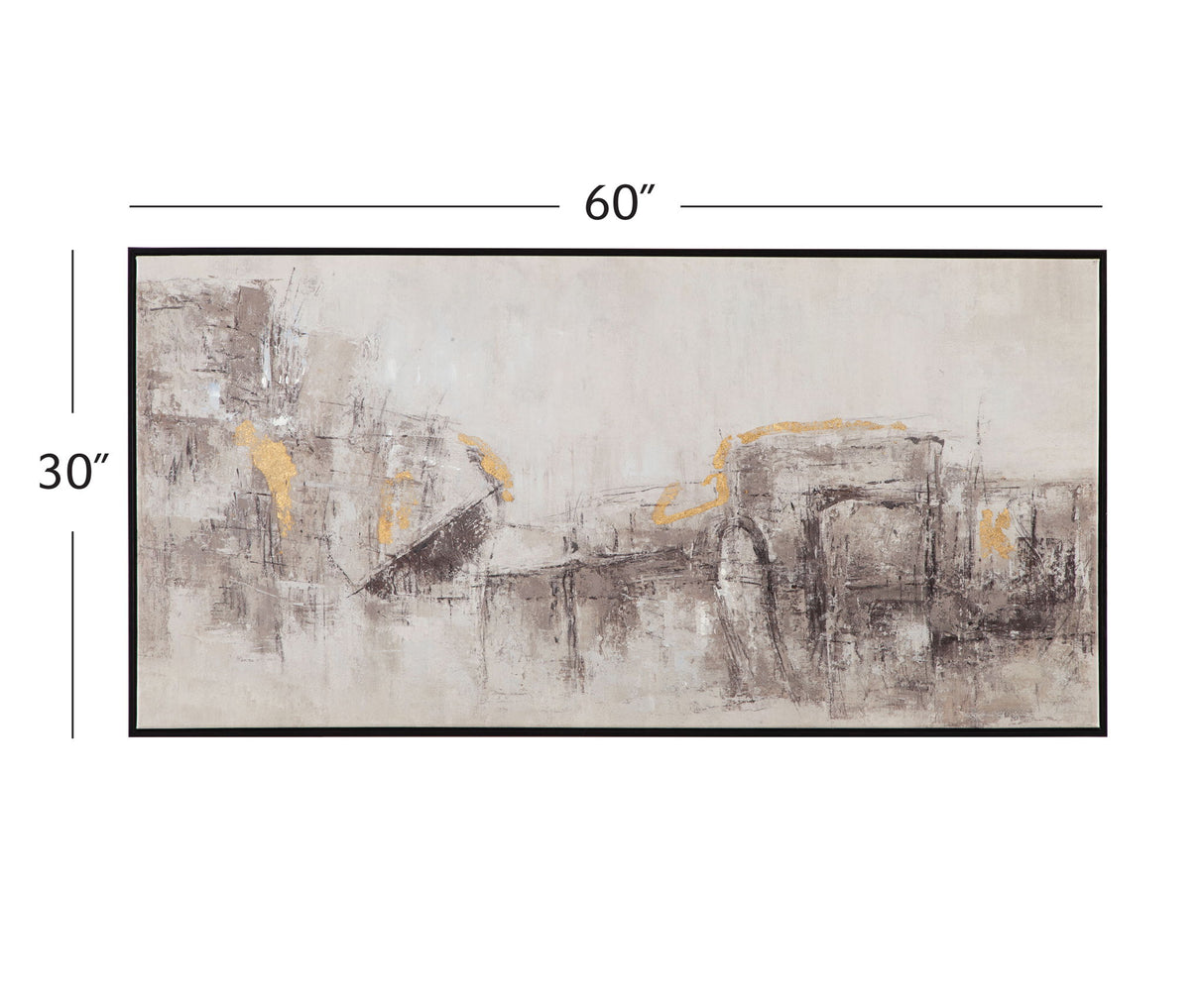 About Town Framed Canvas - Gray