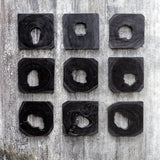 Bahati - Ebony Wood Wall Art, Set Of 9 - Black