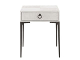 Soliloquy - Dahlia Drawer End Table - White