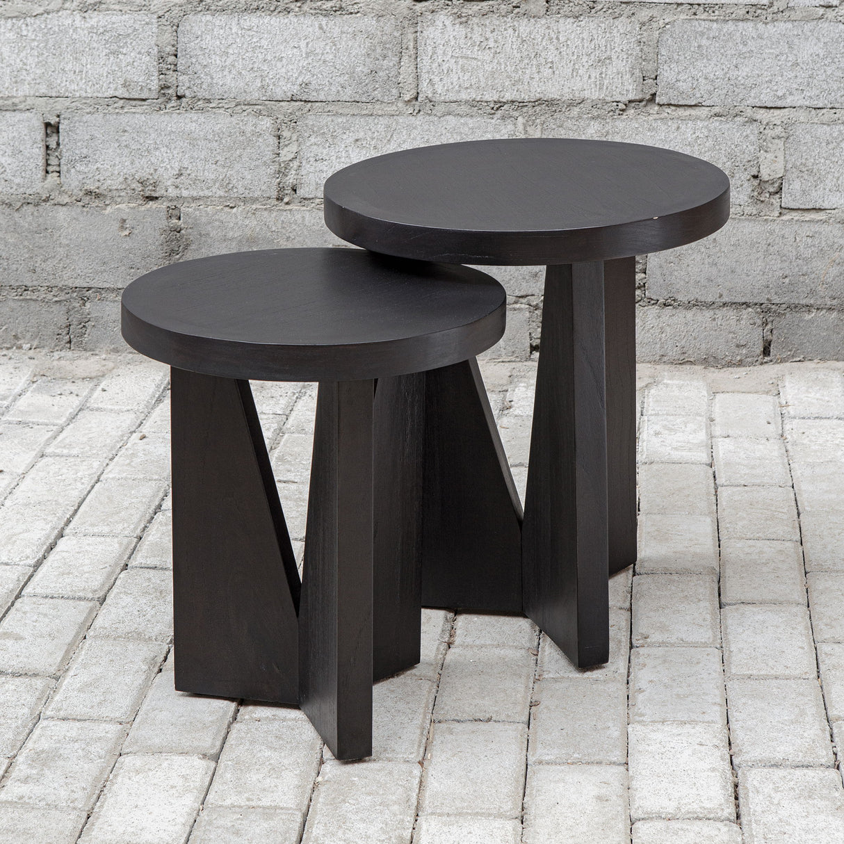 Nadette - Nesting Tables, Set Of 2 - Black