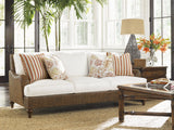 Bali Hai - Harborside Sofa - Dark Brown / White